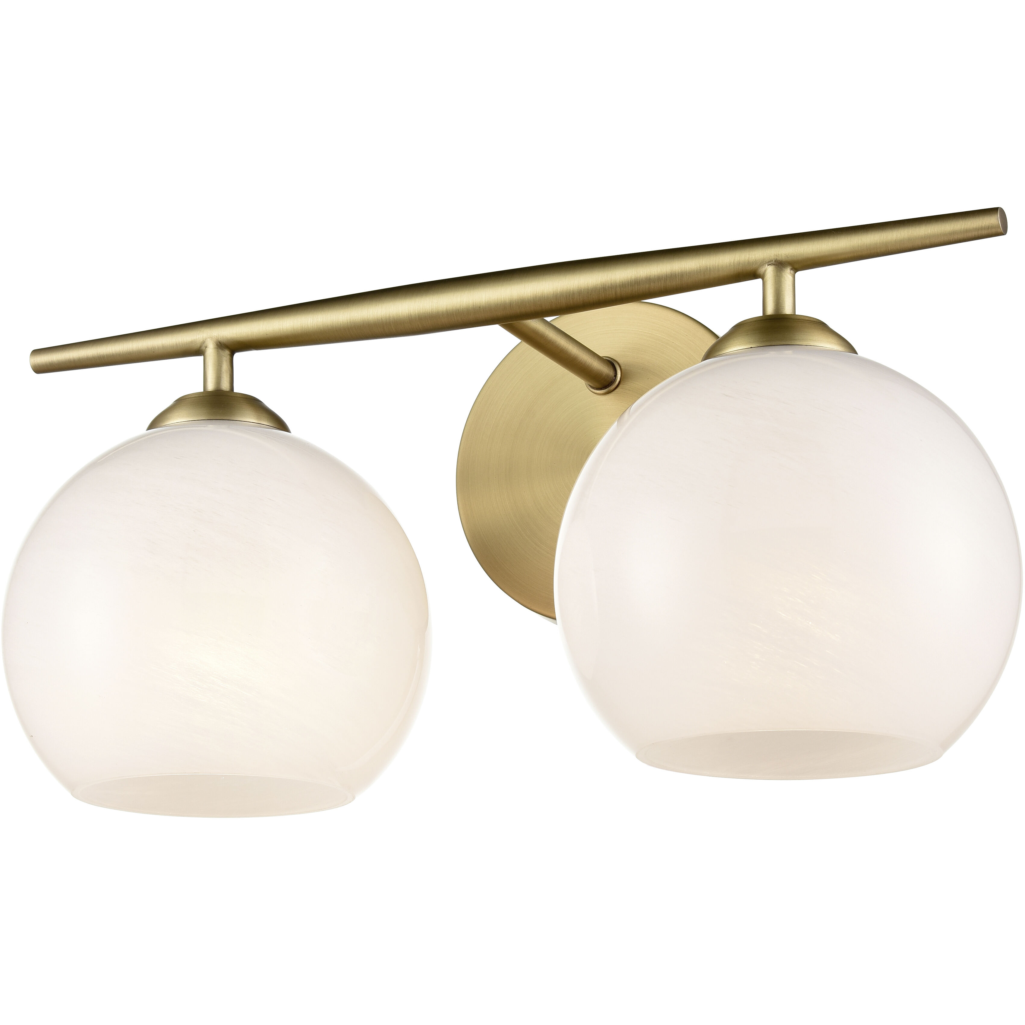 Kimorra 2 Light 15.25 inch Vintage Brass Bathroom Vanity Light Wall Light